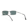 Malana | Black Rectangle Sunglasses | Silver Frame - MG7739