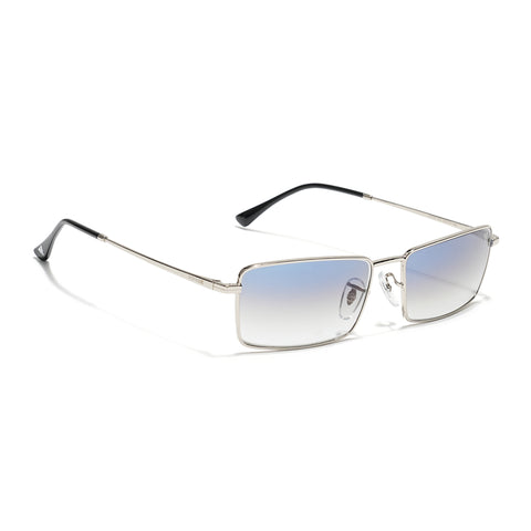 Malana | Blue & Clear Rectangle Sunglasses | Silver Frame - MG7740
