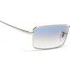 Malana | Blue & Clear Rectangle Sunglasses | Silver Frame - MG7740