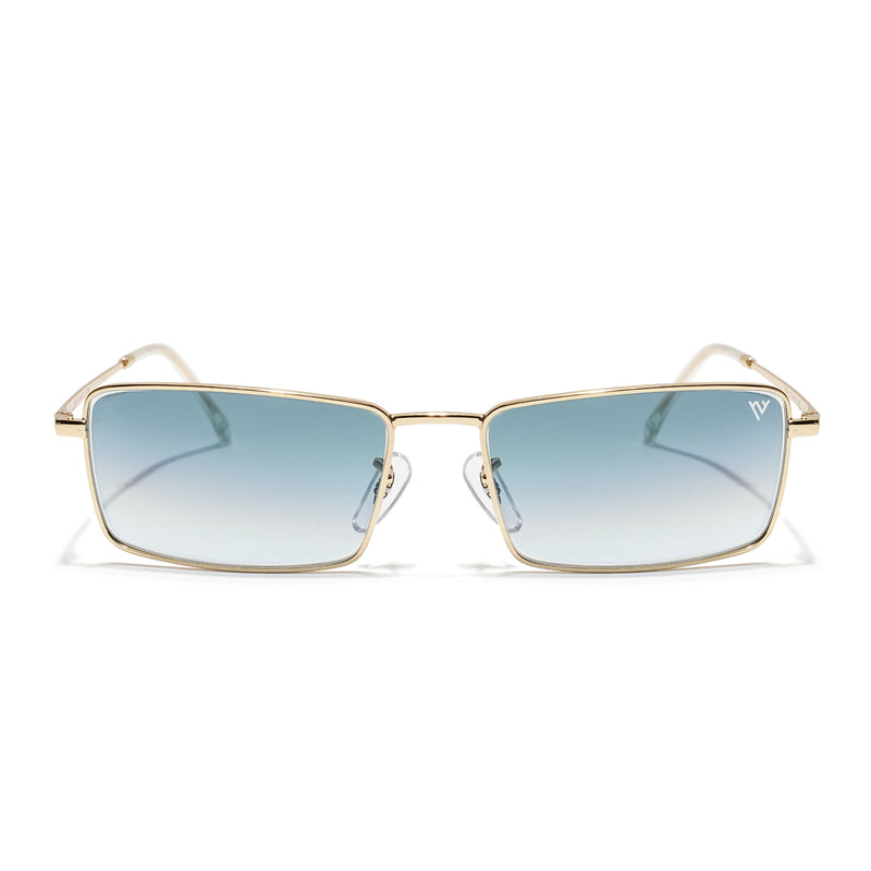 Malana | Grey & Clear Rectangle Sunglasses | Golden Frame - MG7741