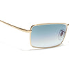 Malana | Grey & Clear Rectangle Sunglasses | Golden Frame - MG7741