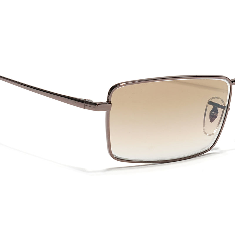 Malana | Brown & Clear Rectangle Sunglasses | Brown Frame - MG7743
