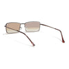Malana | Brown & Clear Rectangle Sunglasses | Brown Frame - MG7743