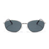 Malana | Black Oval Sunglasses | Silver Frame - MG7626