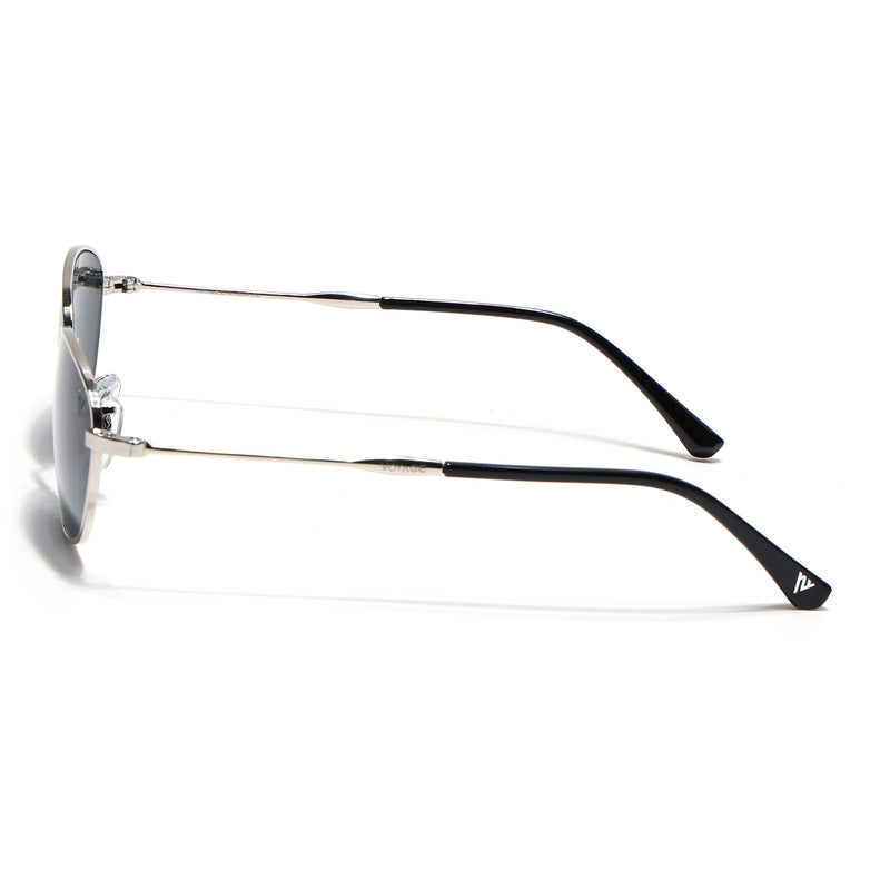 Malana | Black Oval Sunglasses | Silver Frame - MG7626