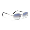 Malana | Blue & Clear Oval Sunglasses | Silver Frame - MG7627