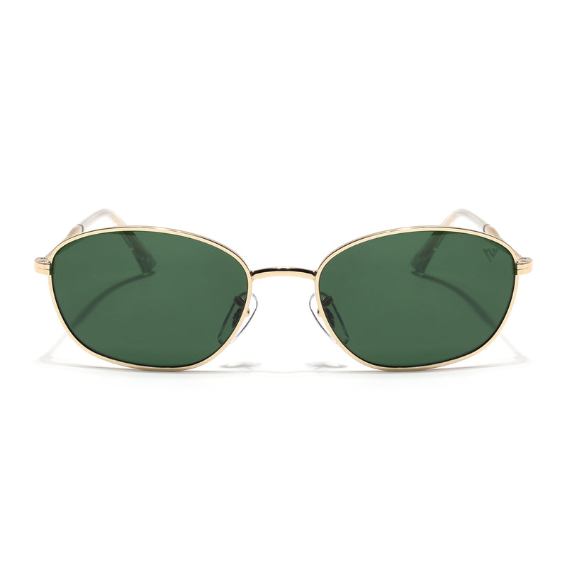 Malana | Green Oval Sunglasses | Golden Frame - MG7628
