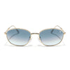 Malana | Grey & Clear Oval Sunglasses | Golden Frame - MG7629