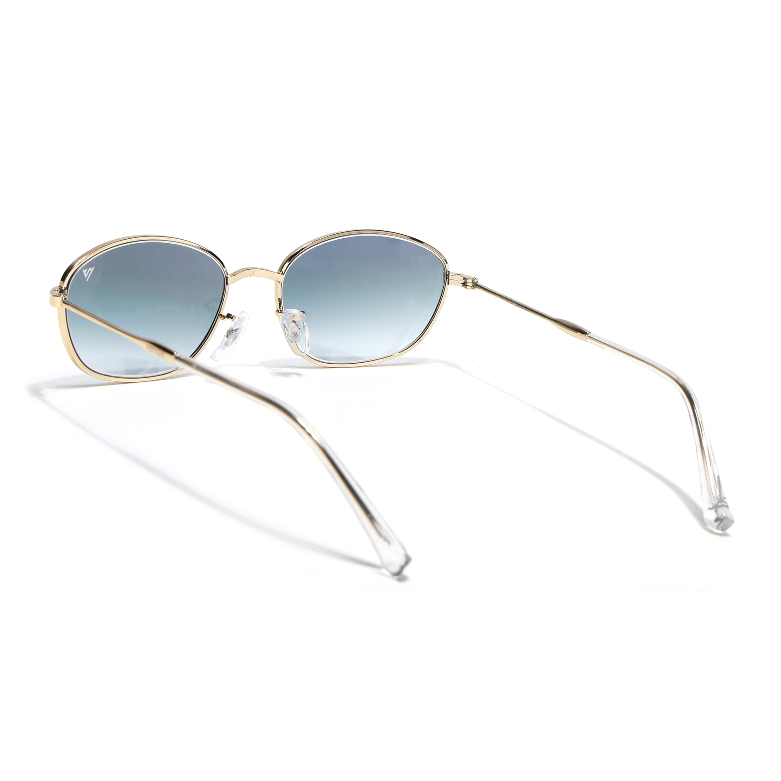 Malana | Grey & Clear Oval Sunglasses | Golden Frame - MG7629