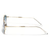 Malana | Grey & Clear Oval Sunglasses | Golden Frame - MG7629