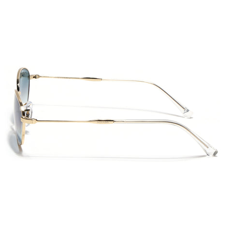Malana | Grey & Clear Oval Sunglasses | Golden Frame - MG7629
