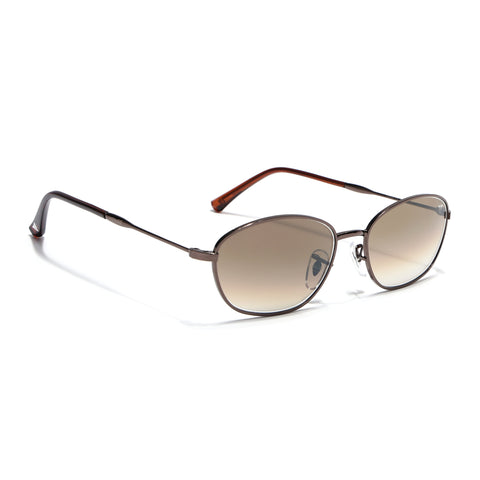 Malana |  Brown & Clear Oval Sunglasses | Brown Frame - MG7630