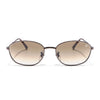Malana |  Brown & Clear Oval Sunglasses | Brown Frame - MG7630