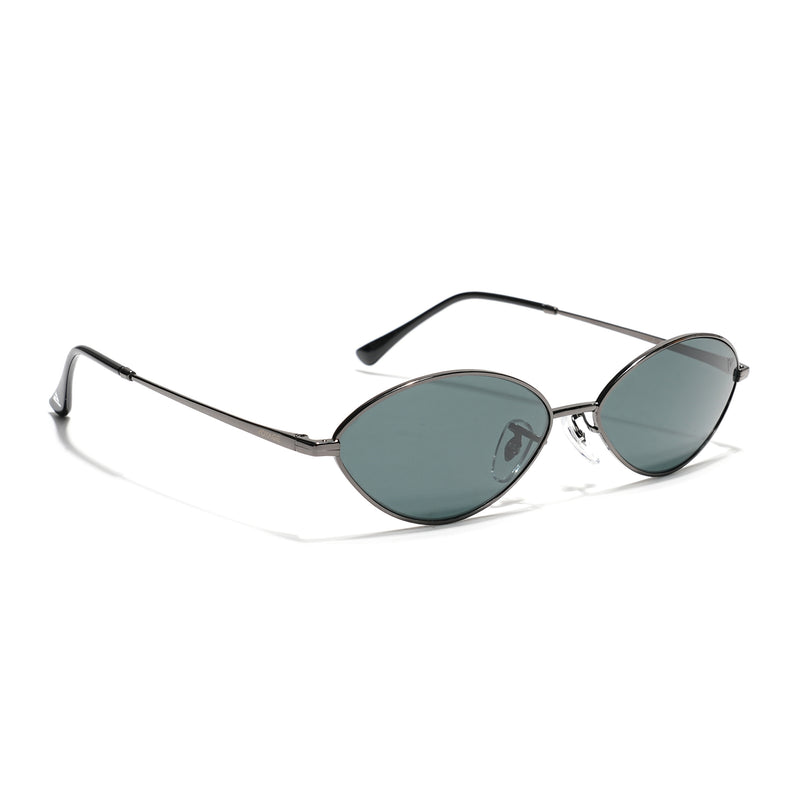 Malana | Black Oval Sunglasses | Grey Frame - MG7744