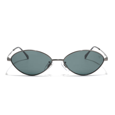 Malana | Black Oval Sunglasses | Grey Frame - MG7744