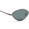 Malana | Black Oval Sunglasses | Grey Frame - MG7744
