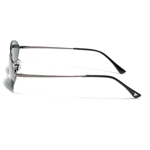 Malana | Black Oval Sunglasses | Grey Frame - MG7744