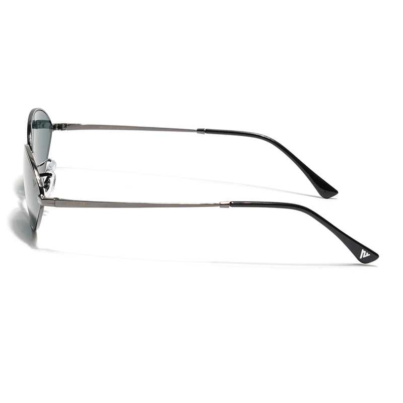 Malana | Black Oval Sunglasses | Grey Frame - MG7744