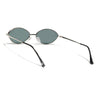 Malana | Black Oval Sunglasses | Silver Frame - MG7745