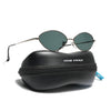 Malana | Black Oval Sunglasses | Silver Frame - MG7745
