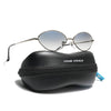 Malana | Blue & Clear Oval Sunglasses | Silver Frame - MG7746