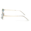 Malana | Grey & Clear Oval Sunglasses Golden Frame - MG7747