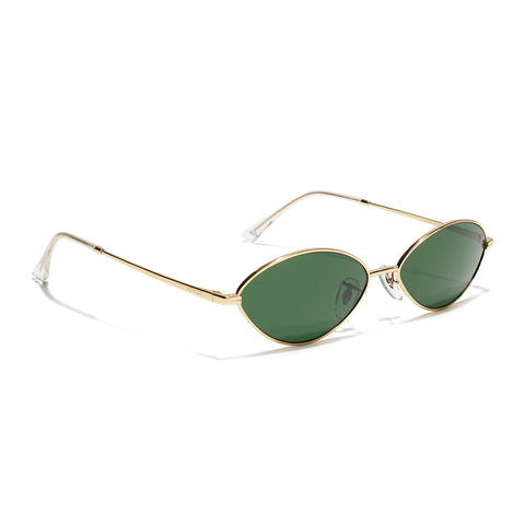 Malana | Green Oval Sunglasses | Golden Frame - MG7748