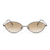 Malana | Brown & Clear Oval Sunglasses | Brown Frame - MG7749