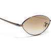 Malana | Brown & Clear Oval Sunglasses | Brown Frame - MG7749