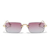 Rimless Sunglasses (Pink & Clear Lens | Golden Frame - EXMG9237)