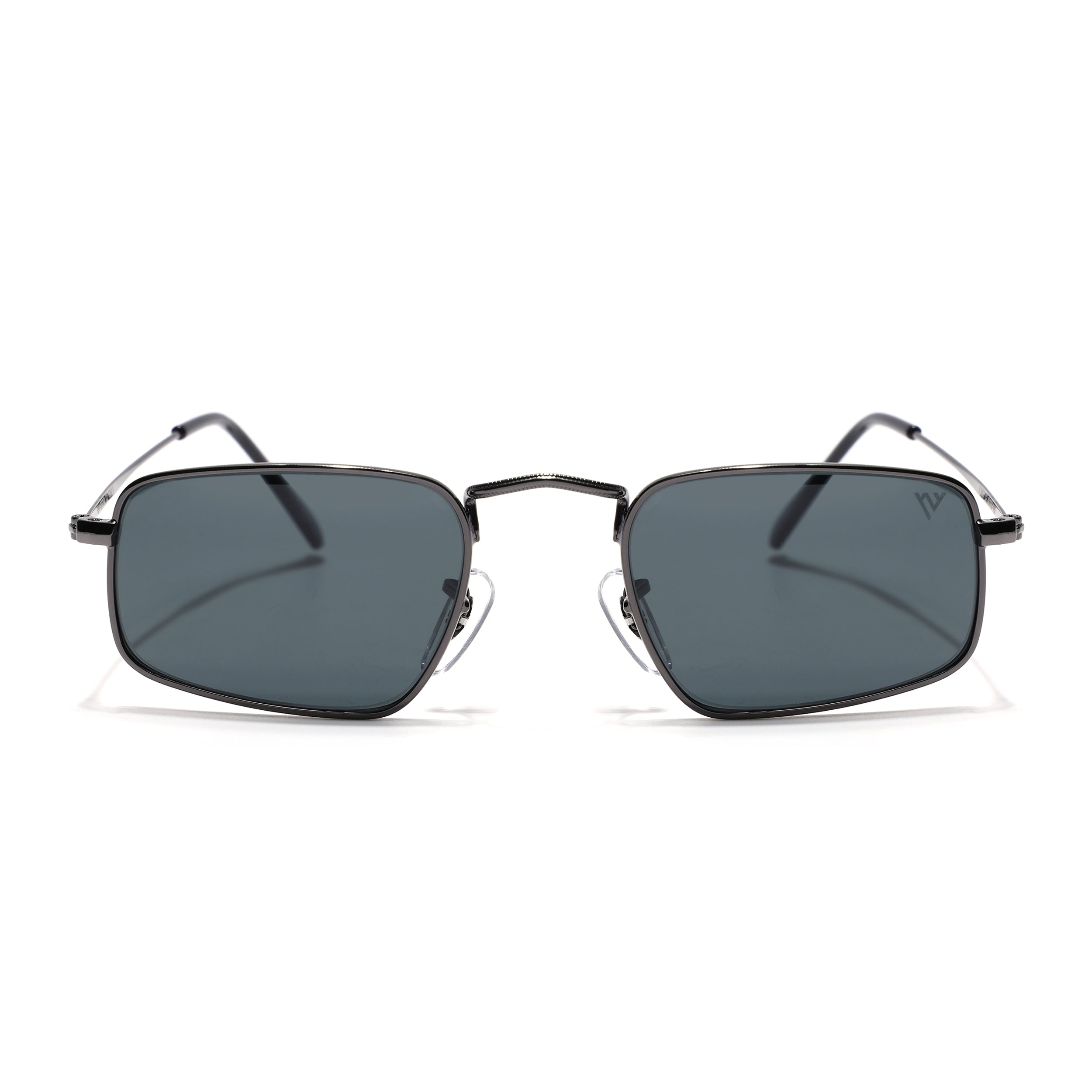 Rectangle Sunglasses for Men & Women (Black Lens | Grey Frame - MG7553)