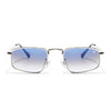 Malana | Blue & Clear Rectangle Sunglasses | Silver Frame - MG7555