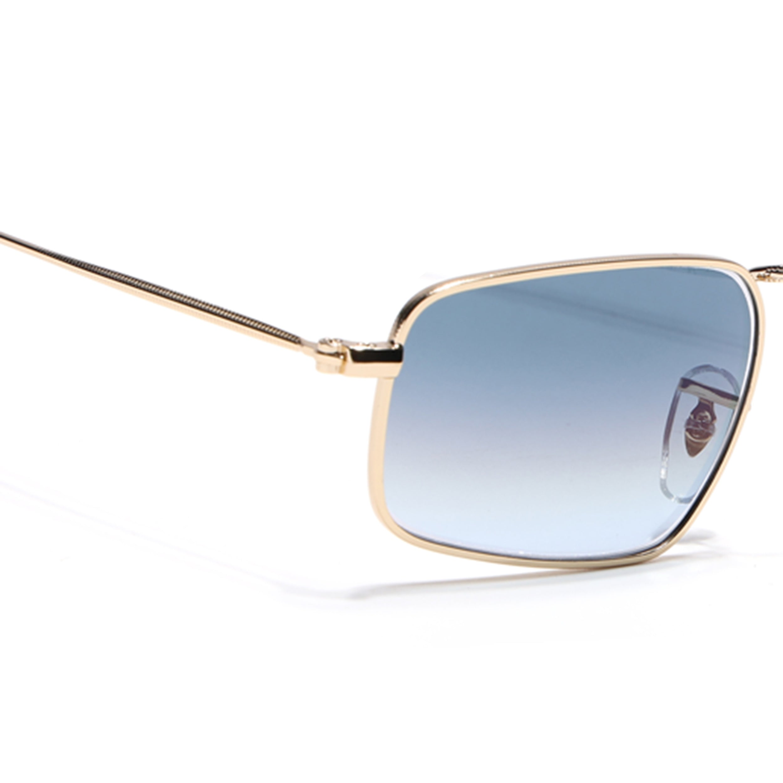 Rectangle Sunglasses for Men & Women (Grey & Clear Lens | Golden Frame - MG7556)