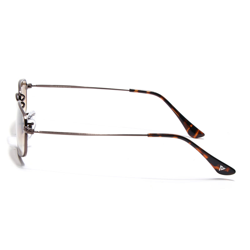 Malana |  Brown & Clear Rectangle Sunglasses| Brown Frame - MG7558