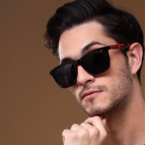 Square Polarized Sunglasses (Black Lens | Black Frame - PMG4812)