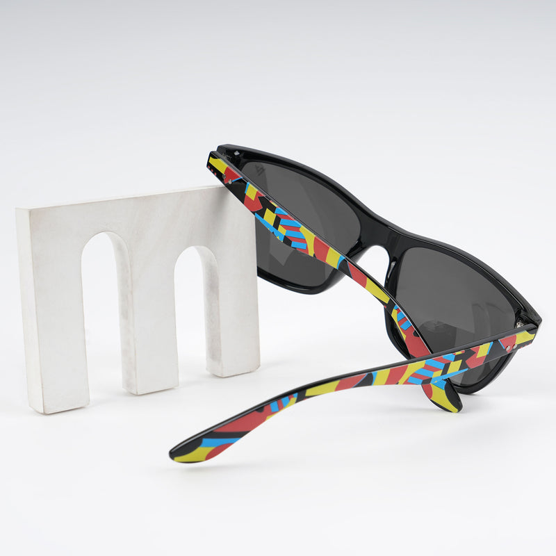 Square Polarized Sunglasses (Black Lens | Black Frame - PMG4813)