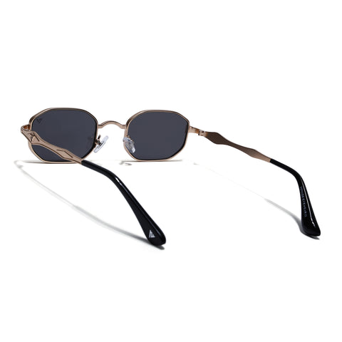 Monarch | Black Hexagonal Sunglasses | Golden Frame - MG7826