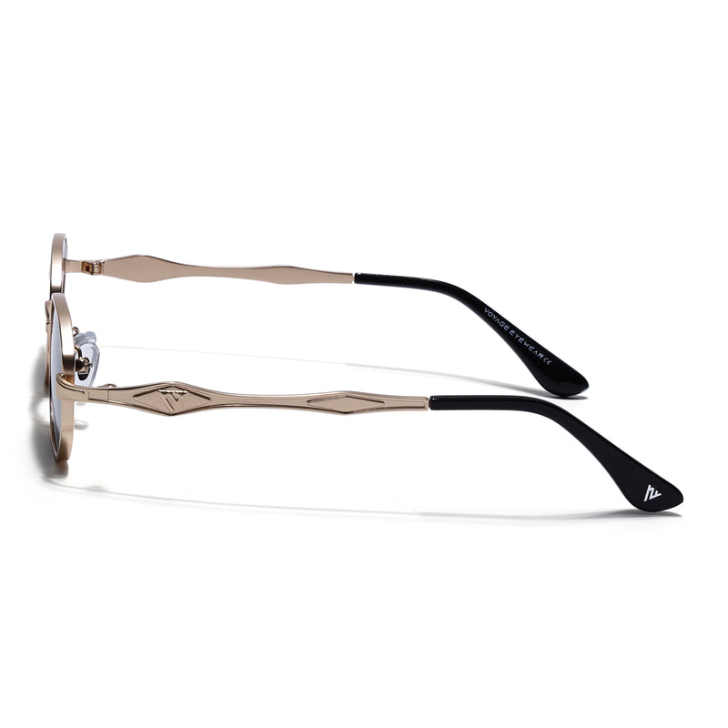 Monarch | Black Hexagonal Sunglasses | Golden Frame - MG7826