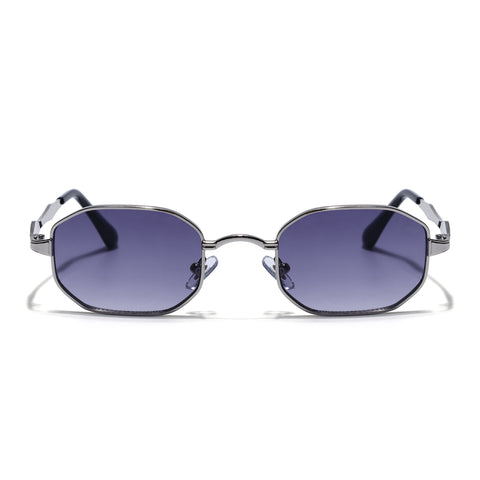 Monarch | Grey Hexagonal Sunglasses | Silver Frame - MG7827