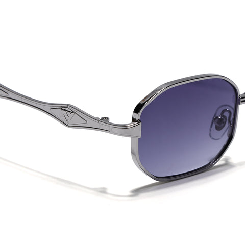 Monarch | Grey Hexagonal Sunglasses | Silver Frame - MG7827