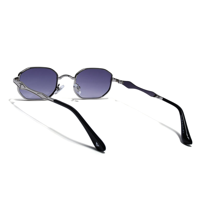 Monarch | Grey Hexagonal Sunglasses | Silver Frame - MG7827