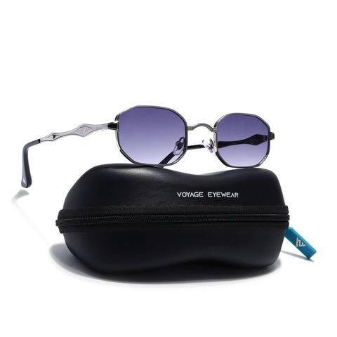 Monarch | Grey Hexagonal Sunglasses | Silver Frame - MG7827