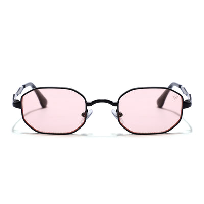 Monarch | Smoke Rose Hexagonal Sunglasses | Black Frame - MG7828