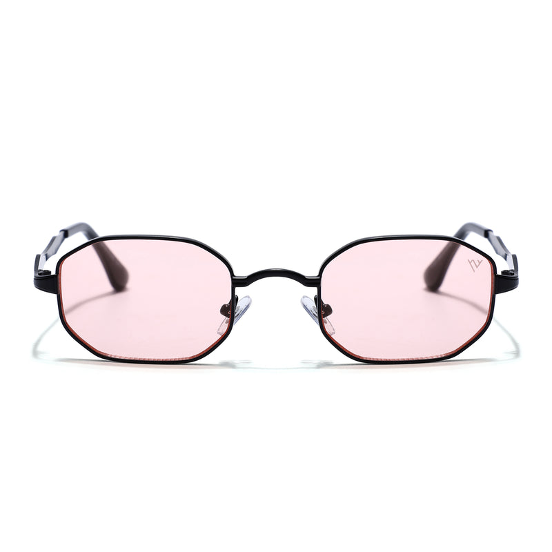 Monarch | Smoke Rose Hexagonal Sunglasses | Black Frame - MG7828