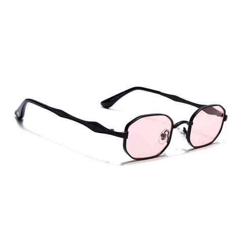 Monarch | Smoke Rose Hexagonal Sunglasses | Black Frame - MG7828