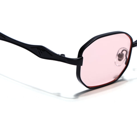 Monarch | Smoke Rose Hexagonal Sunglasses | Black Frame - MG7828
