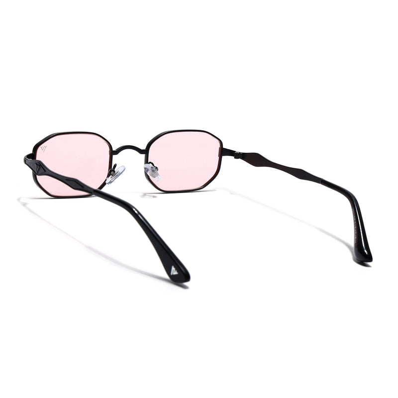 Monarch | Smoke Rose Hexagonal Sunglasses | Black Frame - MG7828