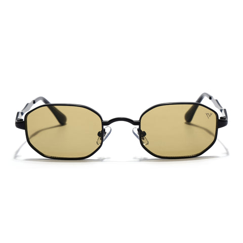 Monarch | Olive Hexagonal Sunglasses | Black Frame - MG7829