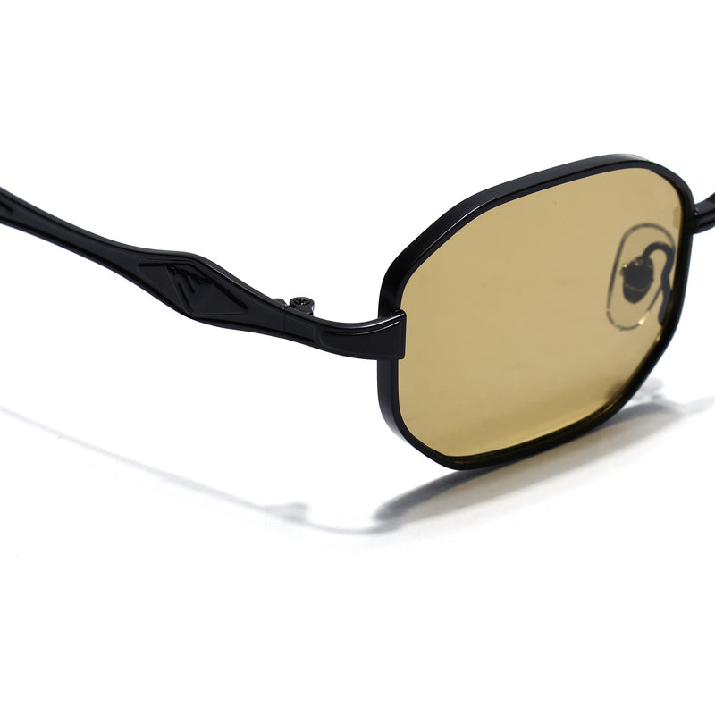 Monarch | Olive Hexagonal Sunglasses | Black Frame - MG7829