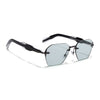 Hawk | Smoke black Rimless Sunglasses | Gun Metal Frame - MG9127